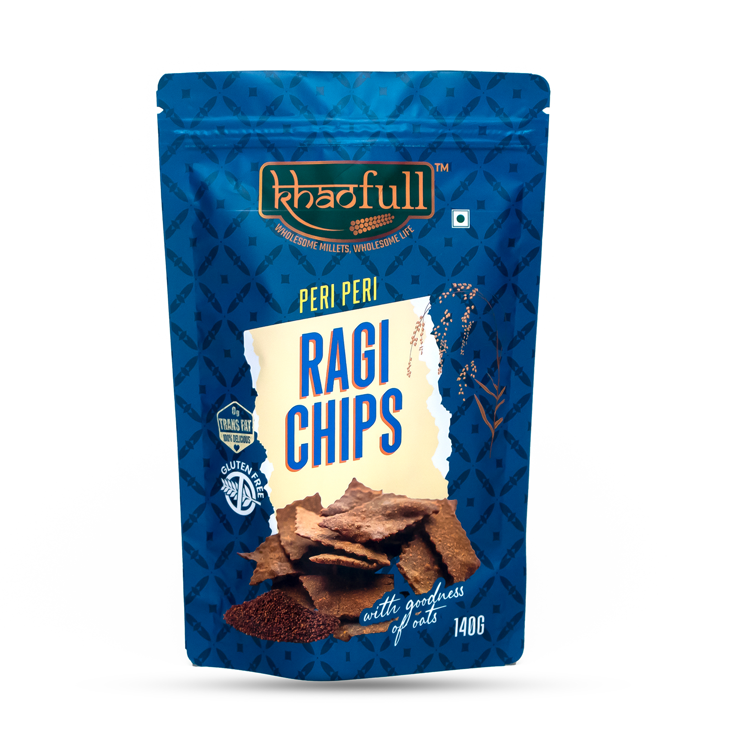 KHAOFULL PERI PERI RAGI CHIPS