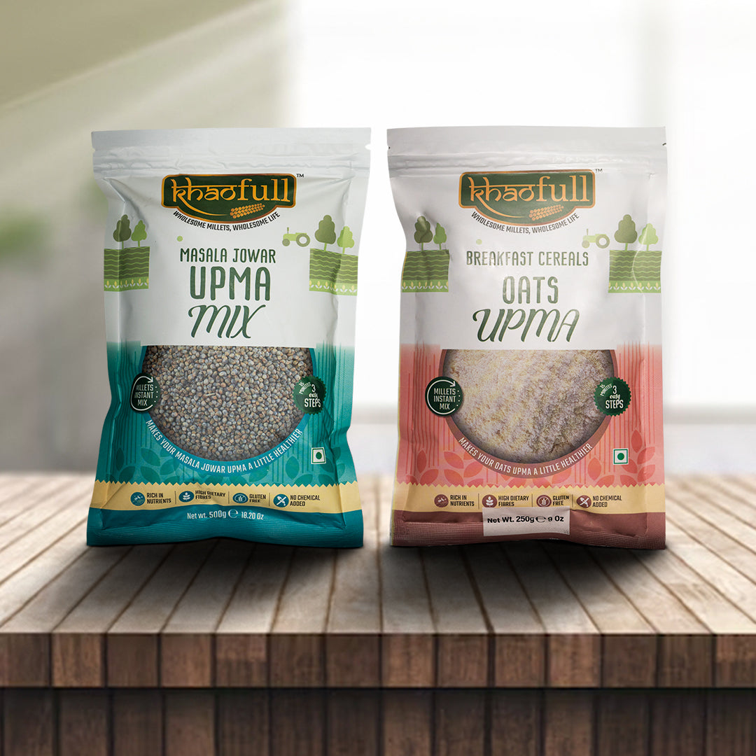 MASALA JOWAR UPMA MIX & OATS UPMA (COMBO) - Khaofull