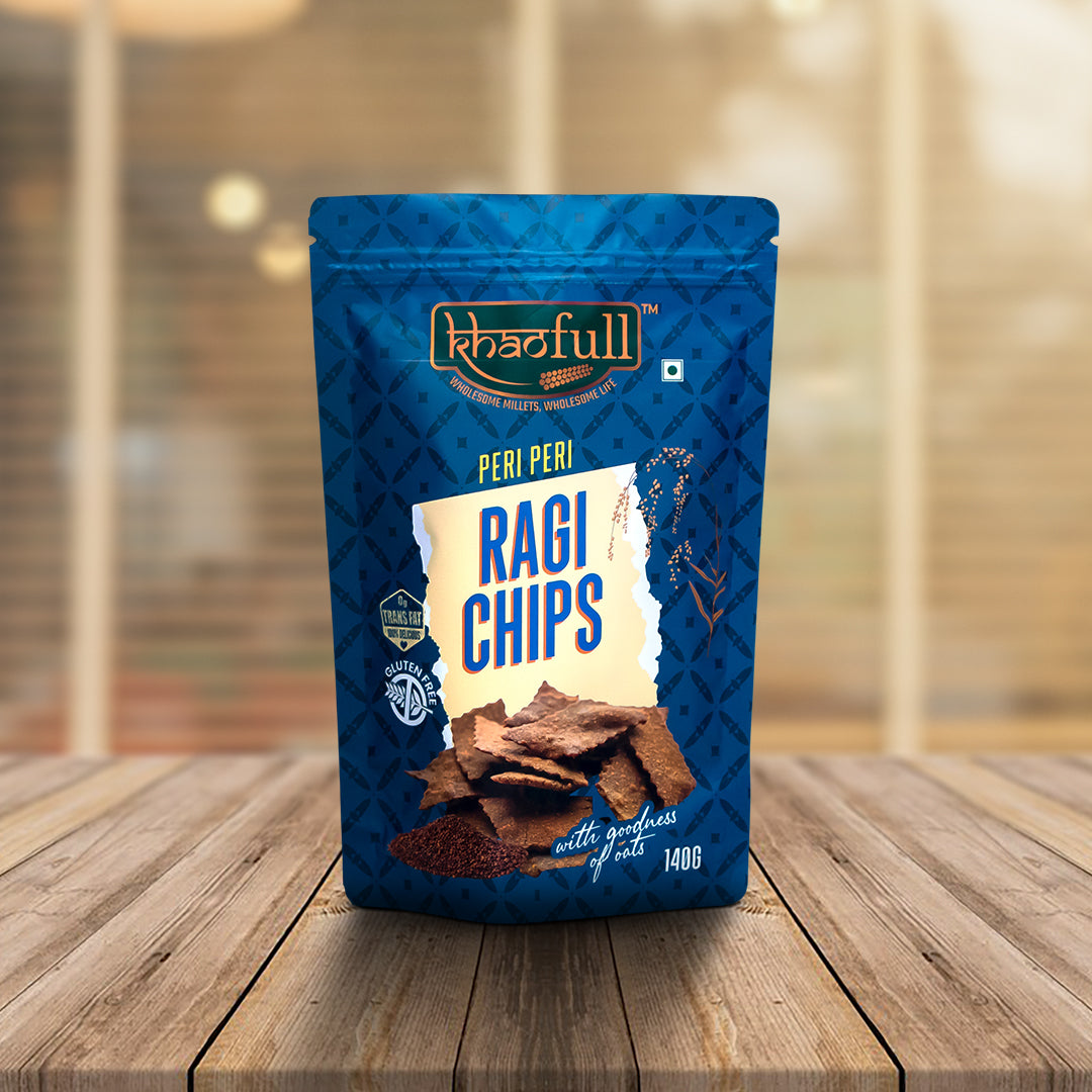 KHAOFULL PERI PERI RAGI CHIPS