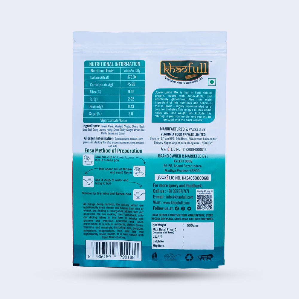 GLUTEN FREE MASALA JOWAR UPMA MIX