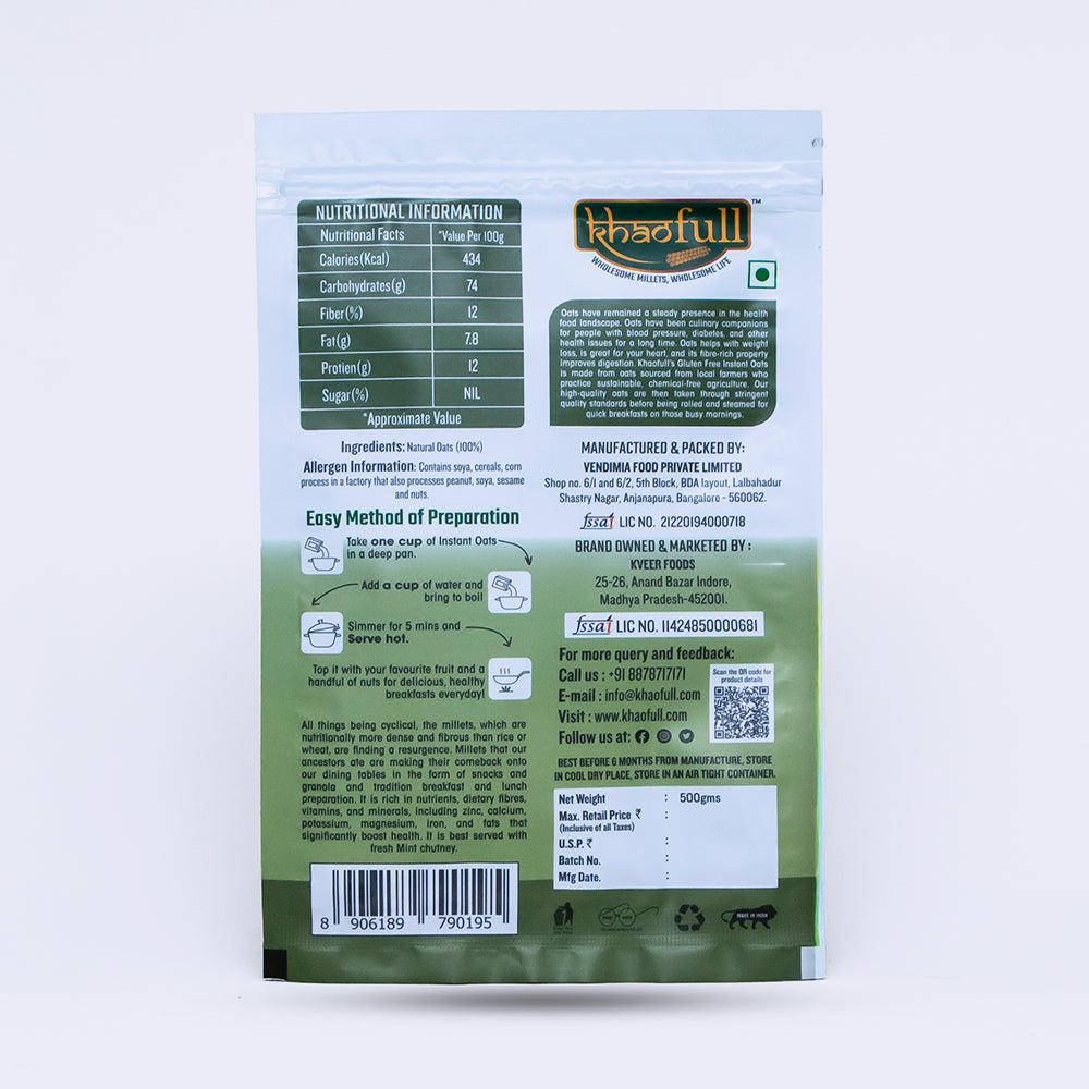 GLUTEN FREE INSTANT OATS