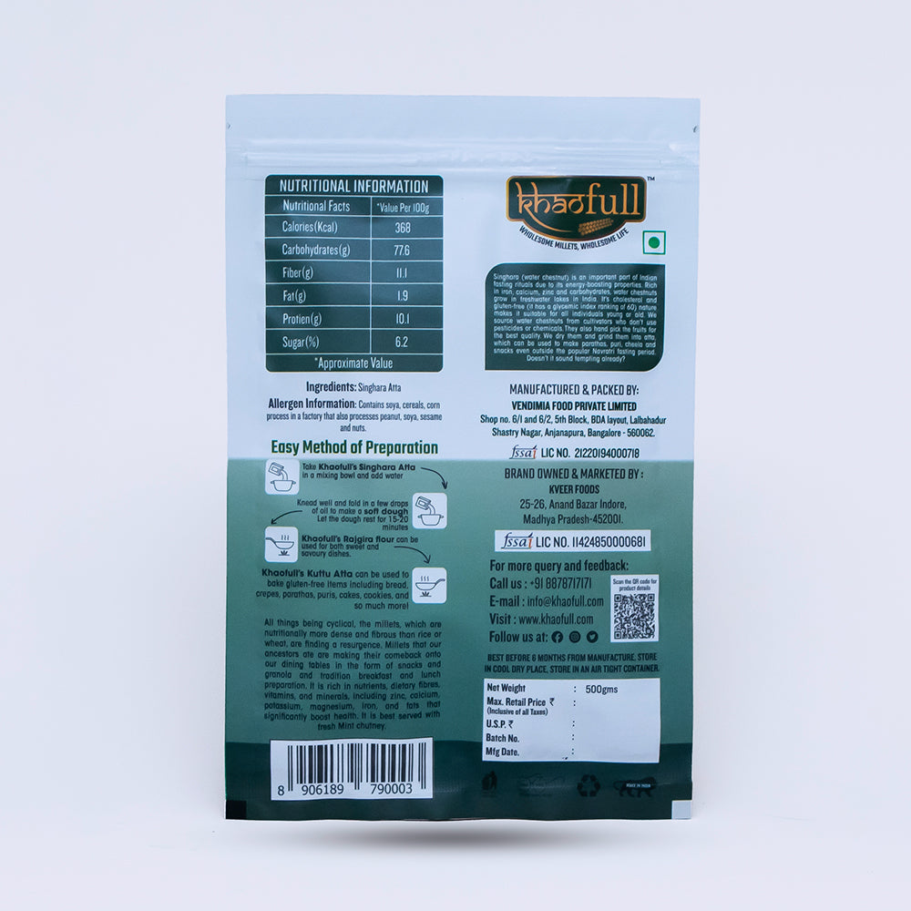 GLUTEN FREE SINGHARA ATTA (SINGHARA FLOUR) - Khaofull