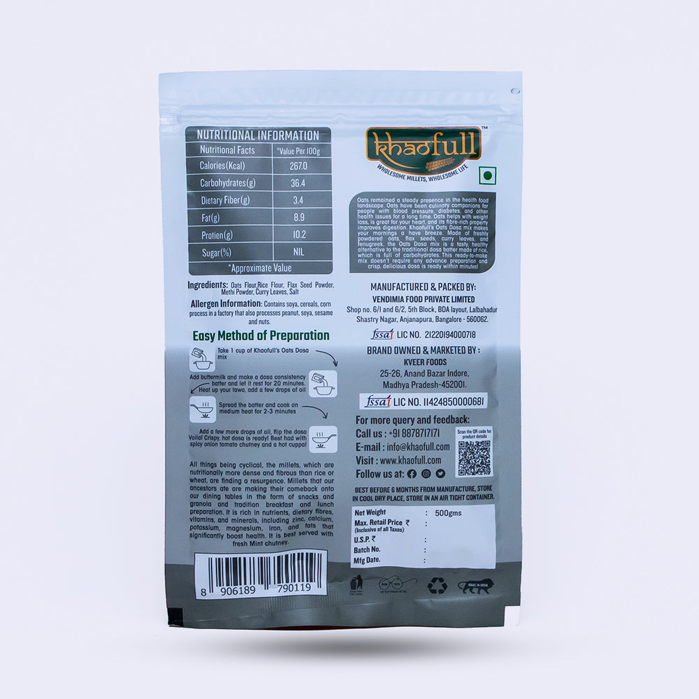 GLUTEN FREE INSTANT OATS DOSA MIX
