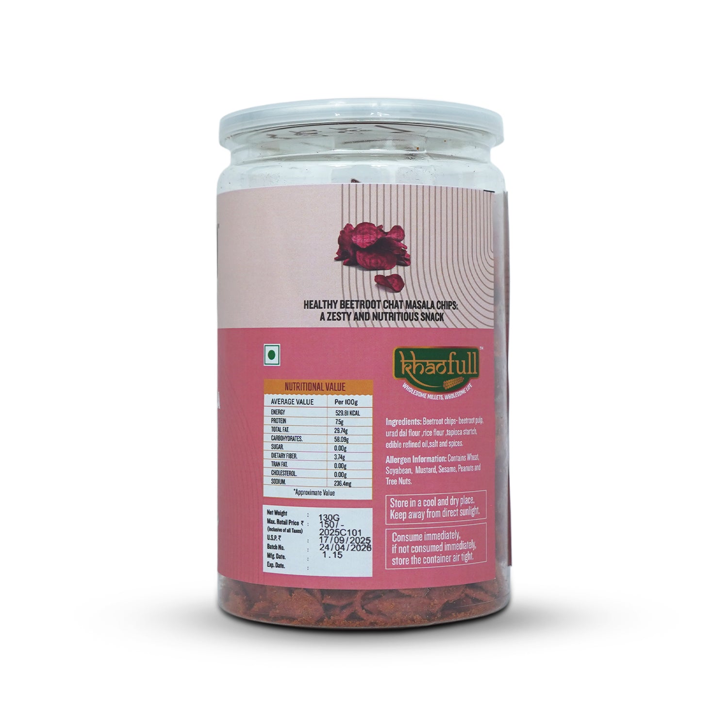 BEETROOT CHAT MASALA CHIPS