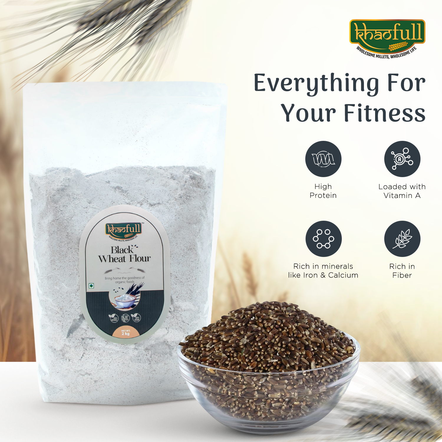 BLACK WHEAT FLOUR - Khaofull
