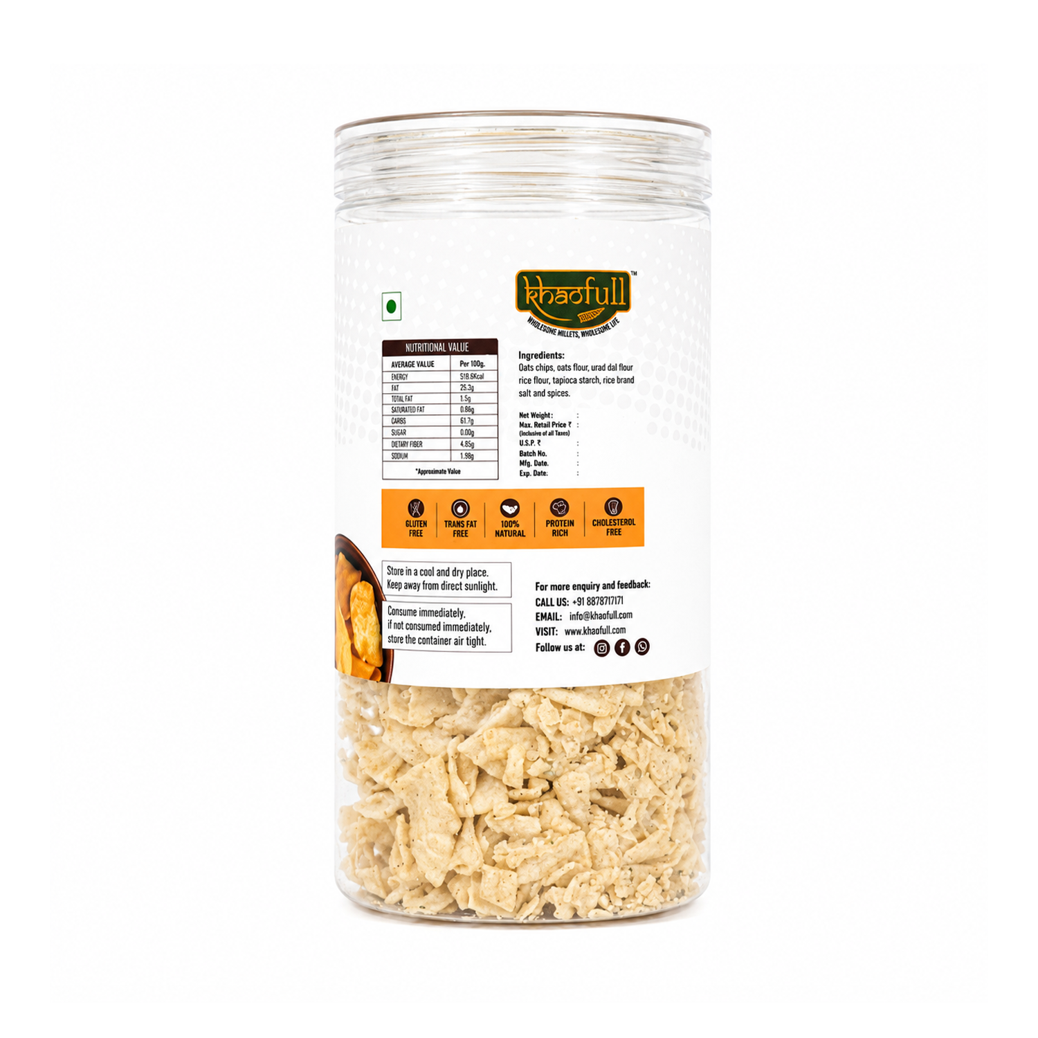 OATS CHIPS CREAM & ONION