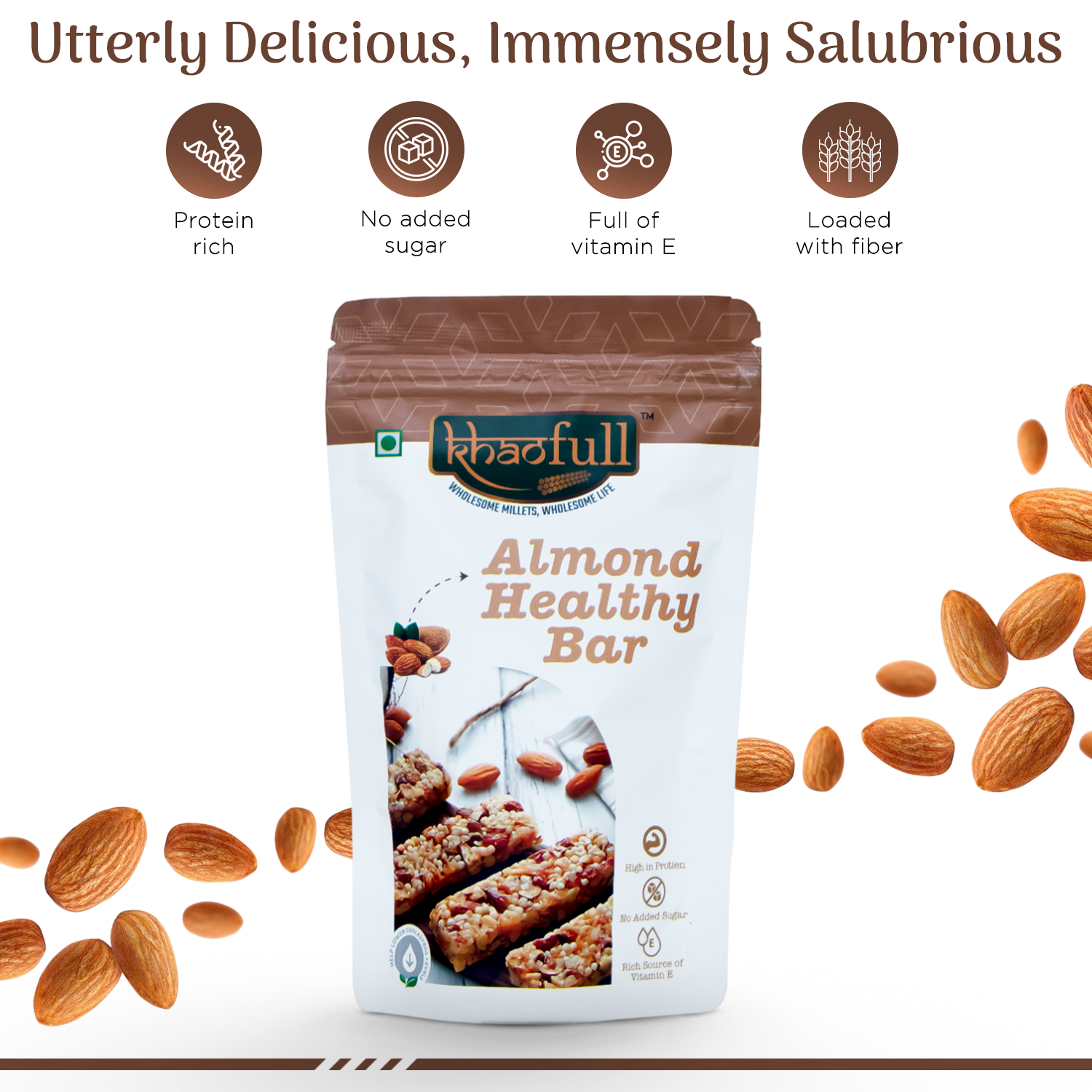 ALMOND HEALTHY BAR (Pack Of 3) - Khaofull