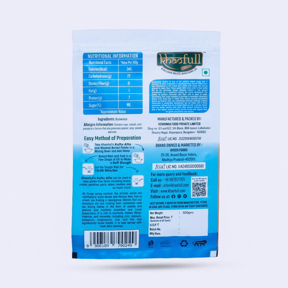 GLUTEN FREE KUTTU ATTA / BUCKWHEAT FLOUR