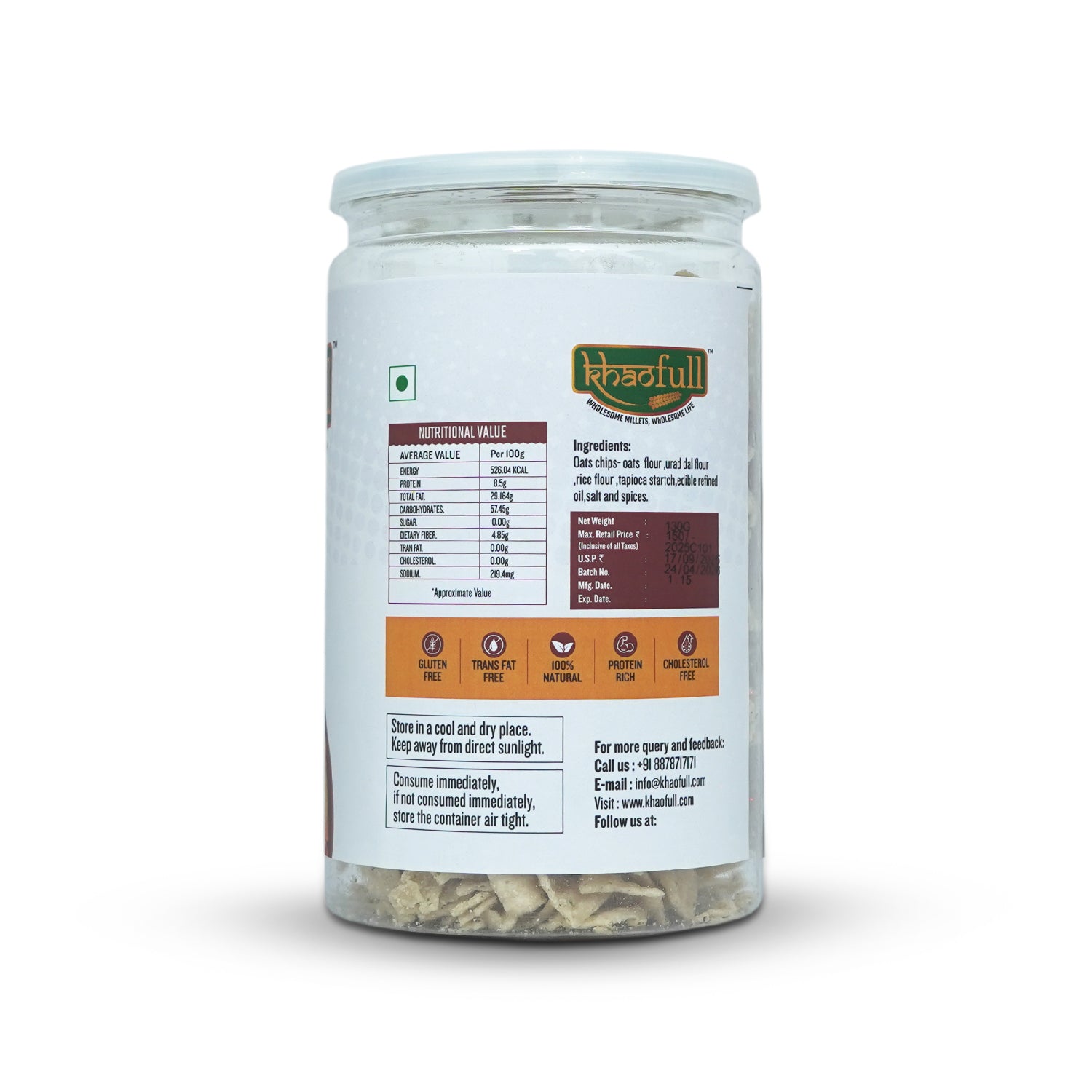 OATS CHIPS CREAM & ONION