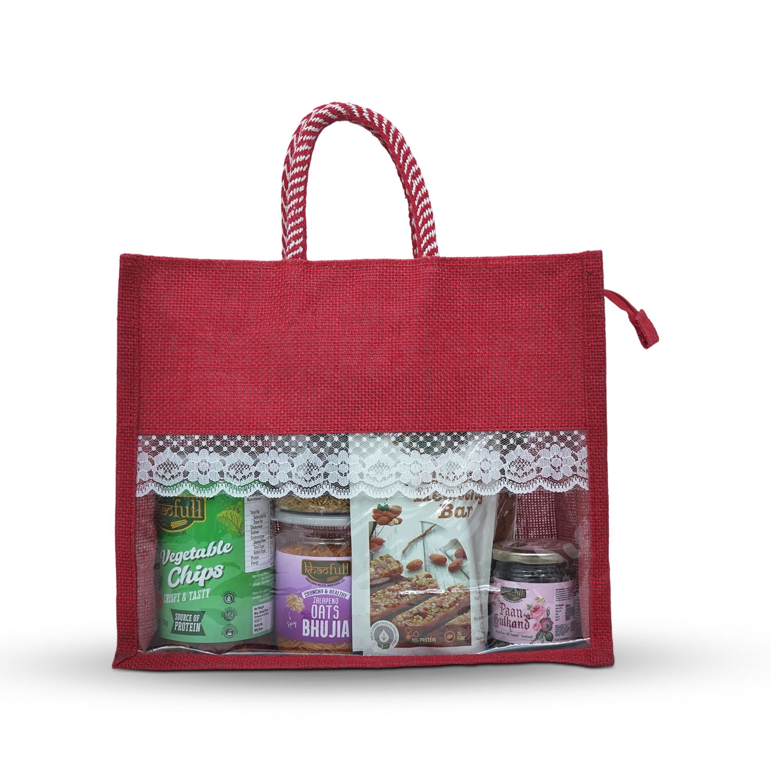 MAKHANA BHUJIA, NIMBU ROASTED CHANA JOR, MIX VEGETABLES CHIPS, PAAN GULKAND, JALAPENO OATS BHUJIA & ALMOND HEALTHY BAR (COMBO)