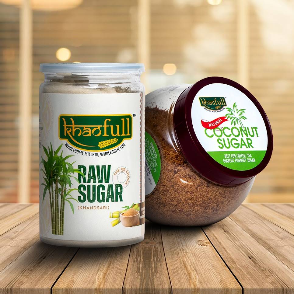 RAW SUGAR (KHANDSARI) & COCONUT SUGAR (COMBO) - Khaofull