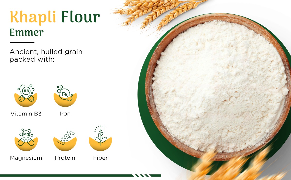 KHAPLI WHEAT FLOUR [EMMER] - Khaofull