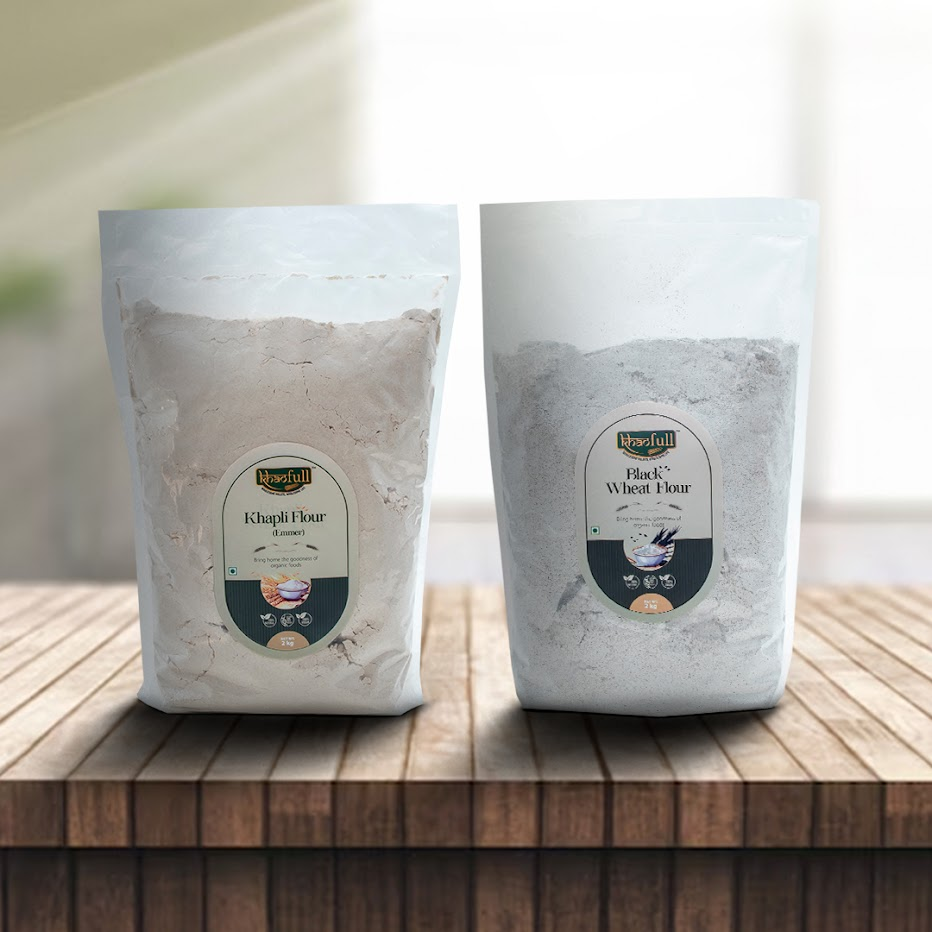 KHAPLI WHEAT FLOUR & BLACK WHEAT FLOUR (COMBO) - Khaofull
