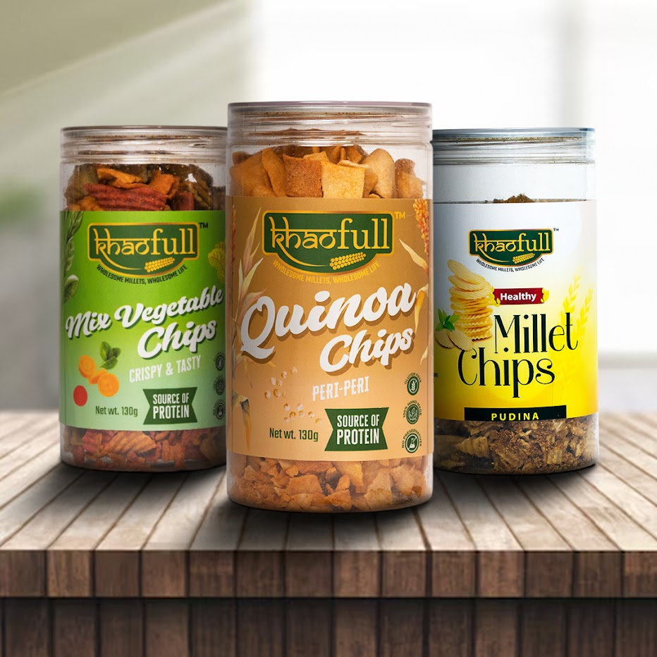 MIX VEGETABLES CHIPS, MILLET CHIPS & QUINOA PERI-PERI CHIPS (COMBO) - Khaofull